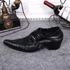 Zapatos Hombre Fashion Man's Shoes personnalité de la mode costumes d'affaires chaussures en cuir pointus pieds plats chaussures d'aide basse homme EU38-46