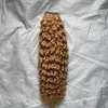 Brasilianska Virgin Hair Honey Blonde 10 "-26" Brasiliansk Vattenvåg 100g / st Mänskliga hårbuntar Dubbel väft Remy Hair Weave Bundlar