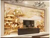 Papel de parede 3D Personnalisé Photo Papier Peint Papier Peint Chinois en relief paysage salon TV fond papiers muraux décor à la maison