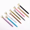 Kawaii Carat Ballpoint Crystal Pen Big Gem Metal Ball Pen With Large Diamond Magical Pen Fashion School Office Supplies