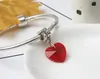 Big Red Heart Dangle Charm Bead Big Hole Fashion Women European Style For Pan DIY Armband Halsband Bangle Panza007-126