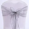 Organza Chair Sash Bow For Cover Banquet Wedding Party Event Xmas Decoration Supply