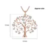 تصميم جديد الإبداعية حلوة القلب شكل شجرة الحياة قلادة قلادة بسيطة عالية الجودة حجر الراين سبائك قلادة الأزياء والمجوهرات هدايا