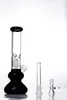 Oil rigs recycler glass bongs water pipes hookahs dab heady beaker percolator concentrate bong pipe 14 mm joint 10 inches tall black green