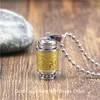 Pendentif rotatif bouddhisme en acier titane Six mots Om Mani Padme Hum roue de prière Mantra bouteille urne médaillon collier cendres bijoux commémoratifs