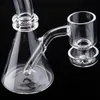 Quartz Beaker 5 '' Hookahs Rökning Tillbehör med TERP Vakuum Quartz Banger Mini Vattenrör Glas Bong DAB Riggar