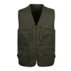 Vendita calda degli uomini di estate 2016 Plus Size 4XL Giacca di cotone Gilet Casual Multi-tasca Uomo Gilet senza maniche Uomo Spedizione gratuita