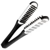 Peigne à lisser Double face, brosse à poils, pince en forme de V, peigne plus droit, outils de coiffure 4588519