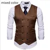 Setwell azul royal masculino formal fino ajuste premium vestido de negócios terno botão para baixo coletes personalizado duplo breasted estilo inglaterra noivo v307m