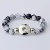 18mm snap button Natural Stone Beads bracelet and bangles fit ginger snap jewelry diy making