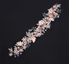 Rosegold Stirnband Hochzeit Braut Blumenkrone Tiara Kristall Strass Haarschmuck Band Schmuck Prinzessin Königin Kopfschmuck Hea270x