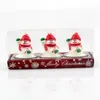 3 pezzi di candele natalizie a forma di fiocco di neve della casa di Babbo Natale, ristorante dell'hotel, disposizione delle scene, decorazioni per la casa, feste di compleanno, matrimoni