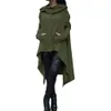 2017 automne hiver Trench Coat femmes décontracté lâche Long manteau Maxi gothique vert Trench dames manteaux grande taille femme-manteau