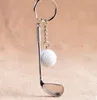 porte-clés de golf porte-clés porte-clés en métal balles de porte-clubs