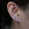 2018 latest new arrived jewelry colorful cubic zirconia paved long snake climber Rose gold silver plated women lady earring