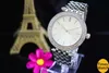2019 New Fashion Style Damklocka Present Stål Guld Vit Japan Quartz Watch Kvinnlig Dam M Dam Klocka Armbandsur Relojes Mujer