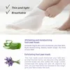 Aloe Vera Maschera per i piedi alla lavanda Piedi Esfoliante Idratante Peeling della pelle Secca Rimozione della pelle morta Piedi Cura Strumenti di bellezza 1 lotto = 1 scatola = 2 paia