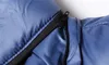 黒青いフード付きメンズウィンタージャケットカジュアルパーカーメンズコートウインドブレーカーソリッド品質厚いコートスリムフィットファッションブランド衣料品M-4XL