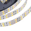 100 متر / الكثير ماء smd 5050 rgb صف مزدوج الصمام قطاع مرنة ضوء DC12V 5M 600LEDs سيليكون أنبوب لحمام السباحة