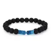 1 Pcs Volcanic Lava Stone Bracelets Bangle Healing Balance Arrow Beads Bracelet For Men Women Yoga Elastic Hand Chain Jewelry