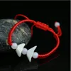 Vente chaude émeraude jade rouge corde bracelet bracelet musclé bracelet tissage à la main bracelets porte-bonheur livraison gratuite