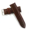 Italy Calf Genuine Oiled Leather Watchband Dark Brown Vintage Style Watch Band 26mm Watch Strap With Stainless Steel Buckle