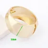 Simples escovado ouro suave grande pulseira para mulheres jóias de declaração feminino t mostrar acessórios liga punho largo pulseira anel festa gi2334768