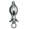 45 * 116mm Duży rozmiar Pull Pierścień Kryształ Metalowy Anal Butt Plug Booty Silver Ze Stali Nierdzewnej Sex Zabawki Produkt Y18110106