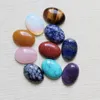 Hela 10st Natural Stone Oval Cab Cabochon Teardrop Beads Color Mixing 18 25mm Diy Jewelry Making Ring Holiday Gift 3357