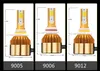 CS الذهب الأبيض اللون 12 فولت 10000lm H4 H7 H1 H8 H8 H9 H1 H11 LED سيارة المصباح 3000K 6000K لون مزدوج LED كشافات السيارات المصابيح