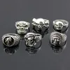 SENHUA Whole lots 25pcs MIXED Cool BOY Mens Jewelry Biker Gothic Style Antique Silver skeleton Skull Rings for Halloween Gift 52539964878