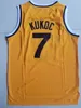 Mens Toni Kukoc Jersey # 7 Jugoplastika Yugoslavia Camisetas de baloncesto europeas cosidas Camisas amarillas S-XXL