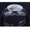 Jaragar Mens Watches Top Brand Luxury Automatic Fashion Sport Watch Shark Lines Design Rubber Band Tourbillion Display Kalender234h