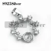 Pendant Findings Cubic Zirconia 925 Sterling Silver Pearl Pendant Mountings för DIY smycken gör 5 stycken