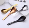 304 stainless steel earl spoons Plating color gold black rosegold court spoon 14.7*4cm round bottom scoop wholesale