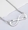 Stainless Inspirational charm Necklace Infinity Necklace Lucky Number 8 Pendant Link Chain Silver gold -Tone Gifts for Graduation