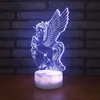 Acrilico 7 colori meditazione 3D LED Nightlight della camera da letto lampada soggiorno luci scrivania tavolo decorazione luce notturna