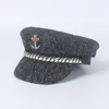 USPOP 2018 Nowy Moda Kobiety Tweed Newsboy Caps Zima Ciepłe Kapelusze Diamentowy Kwiat Płaski Top Visor Caps Casual Kobieta Ośmiawonal Czapka