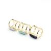 Fashion gold Plated 3 color natural stone ring white blue Turquoise ring for women jewelry