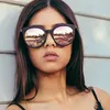 여성을위한 패션 선글라스 UV400 유행 빈티지 검은 거울 코팅 태양 안경 복고풍 hipster 고글 oculos de sol