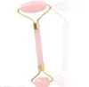 2018 Nieuwe roze quartz Facial Ontspanning Afslanken Tool rozenkwarts Roller Massager jade massage steen Voor Gezicht Hals Kin groothandel