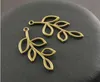 100 Teile/los Legierung Blatt Charms Antik Silber Bronze Charms Anhänger für Halskette Schmuckherstellung Erkenntnisse 41x19mm