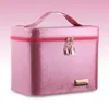 Mode frauen Make-Up box Tasche fall dame High Heel Muster Tragbare Cartoon Make-up Fall Leder Beauty Case Stamm han2441