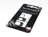 4 em 1 Adaptador de Cartão Sim Nano, adaptador micro sim com pacote de varejo Ejet Pin Key para iPhone 5 (10set por lote)