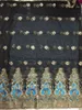 5yards fashion royal blue african george fabric with gold sequins and 2yards net lace set for dressing jg184