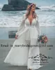 Abiti da sposa Boho Beach modesti plus size 2019 A Line maniche lunghe economici chiffon paese greco abiti da sposa bohémien Vestido De Novia