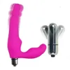 Strapon senza spalline in silicone Dildo vibratore massaggiatore della prostata lesbica senza spalline Strap On Dong giocattoli del sesso del pene per le donne Y1892003