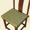Sedia da sala da pranzo in stile cinese personalizzato Cuscinetto di sedile per sede a sedere divano tappetino di divano addensato di lussuoso broccato di seta decorativa non slittata con cerniera con cerniera