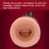 LUOGE Masculino Masturbador Airbag Pressão Chupar Oral Sex Machine 12 Vibrando Gemido Brinquedos Sexuais para Homens Masturbação Prática Penis Y18103105