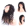 Fasci di capelli umani non trattati con onda d'acqua indiana con pizzo frontale 360 parte frontale colore naturale 1030 pollici acqua tesse capelli4157041